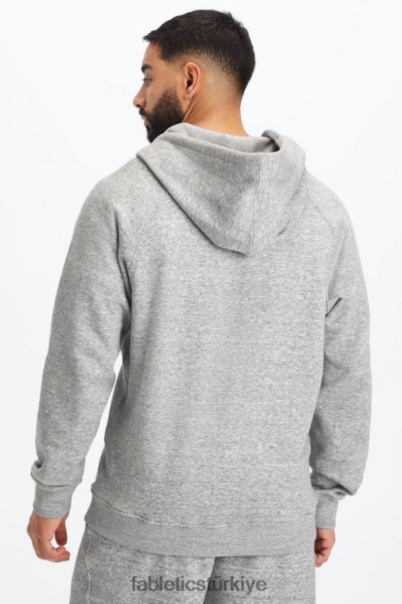 tr Fabletics erkekler maç sonrası tam fermuarlı kapüşonlu svetşört gri funda 40R06B3720