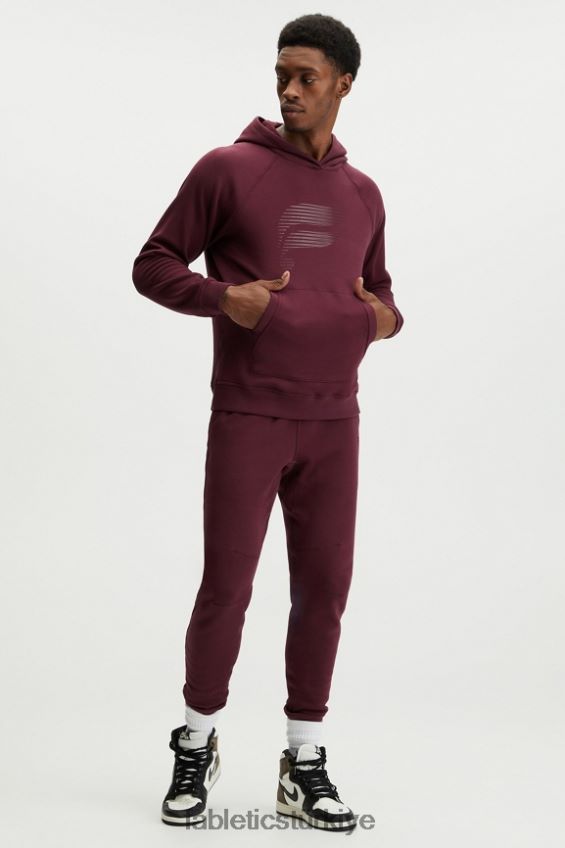 tr Fabletics erkekler oyun sonrası kapşonlu merlot parlak hızlı logo 40R06B3725