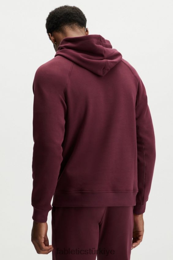 tr Fabletics erkekler oyun sonrası kapşonlu merlot parlak hızlı logo 40R06B3725