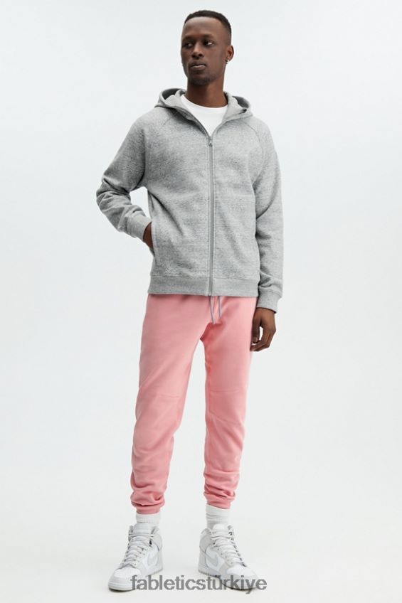 tr Fabletics erkekler tam boy fermuarlı kapüşonlu orta gri htr 40R06B3709