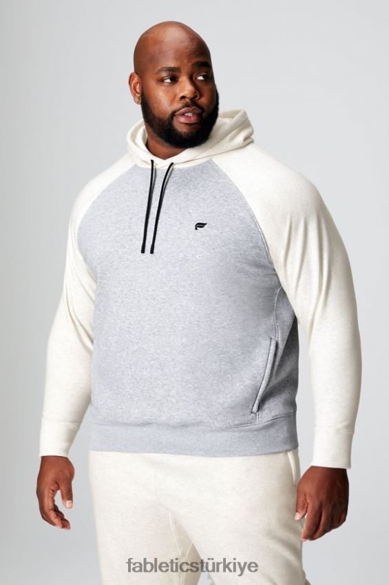 tr Fabletics erkekler vazgeçilmez kapüşonlu 190 klasik gri melanj/kemik 40R06B3675