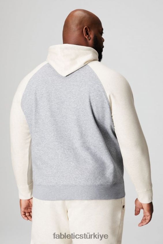 tr Fabletics erkekler vazgeçilmez kapüşonlu 190 klasik gri melanj/kemik 40R06B3675