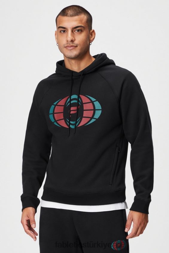tr Fabletics erkekler vazgeçilmez kapüşonlu 191 dünya çapında siyah 40R06B3679