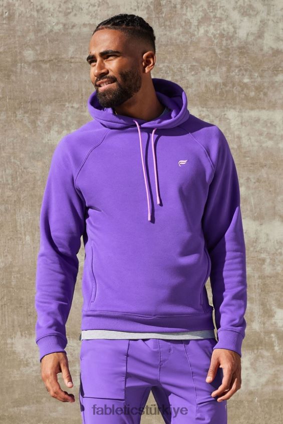tr Fabletics erkekler vazgeçilmez kapüşonlu 192 donyağı mor 40R06B3682