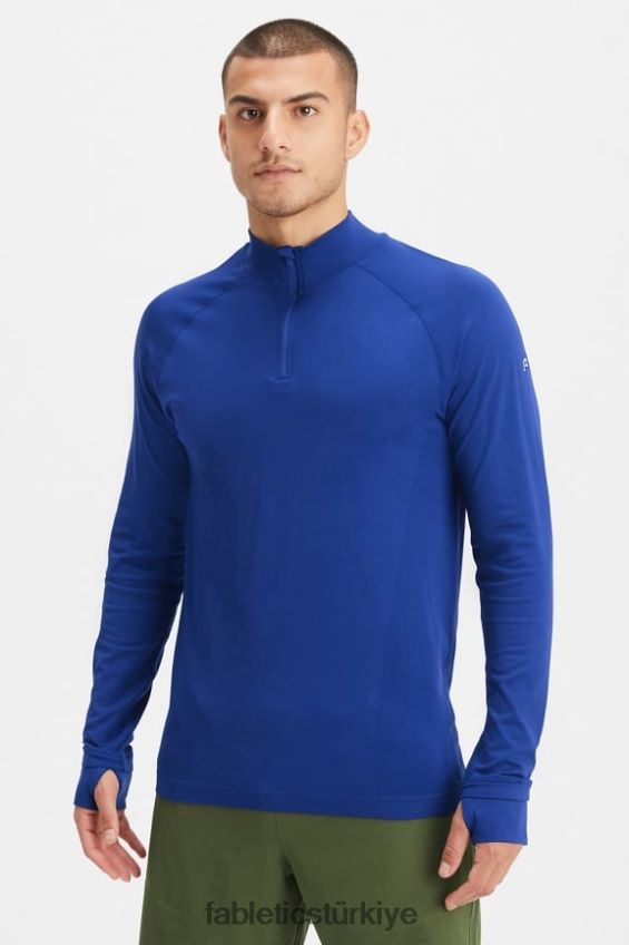 tr Fabletics erkekler eğitim günü 1/4 zip fransız mavisi 40R06B3592