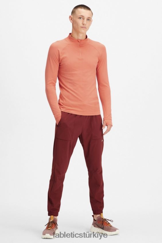 tr Fabletics erkekler eğitim günü 1/4 zip kumtaşı kili 40R06B3601