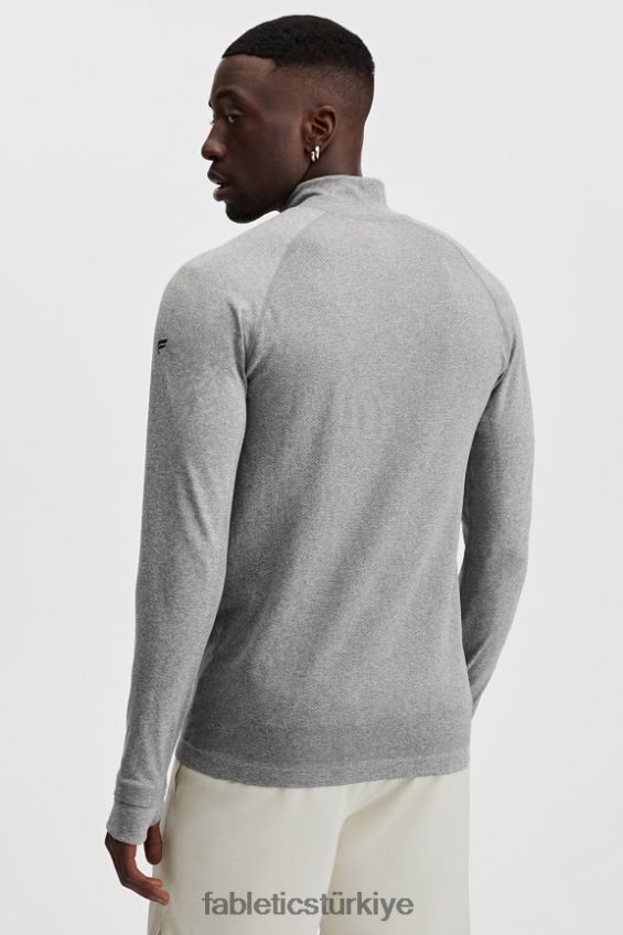 tr Fabletics erkekler eğitim günü 1/4 zip orta gri htr 40R06B3591