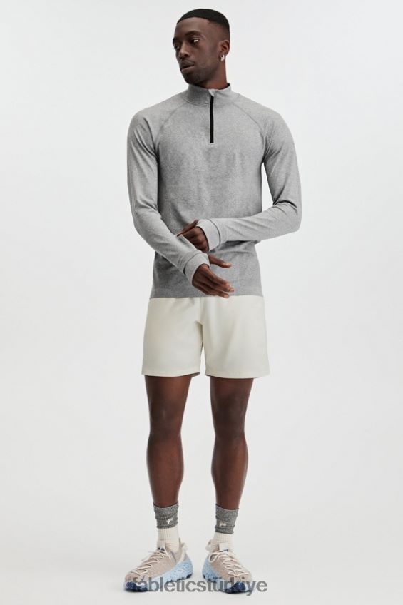tr Fabletics erkekler eğitim günü 1/4 zip orta gri htr 40R06B3591