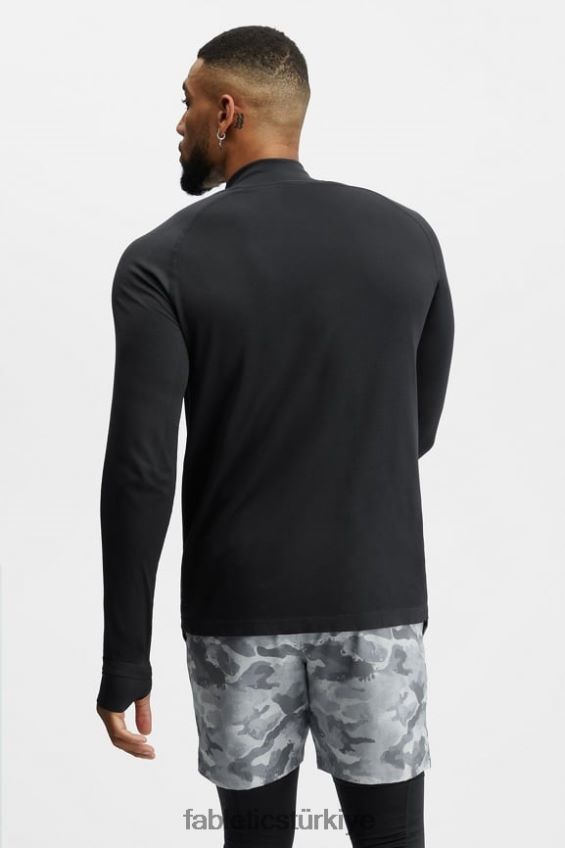 tr Fabletics erkekler eğitim günü 1/4 zip siyah 40R06B3595
