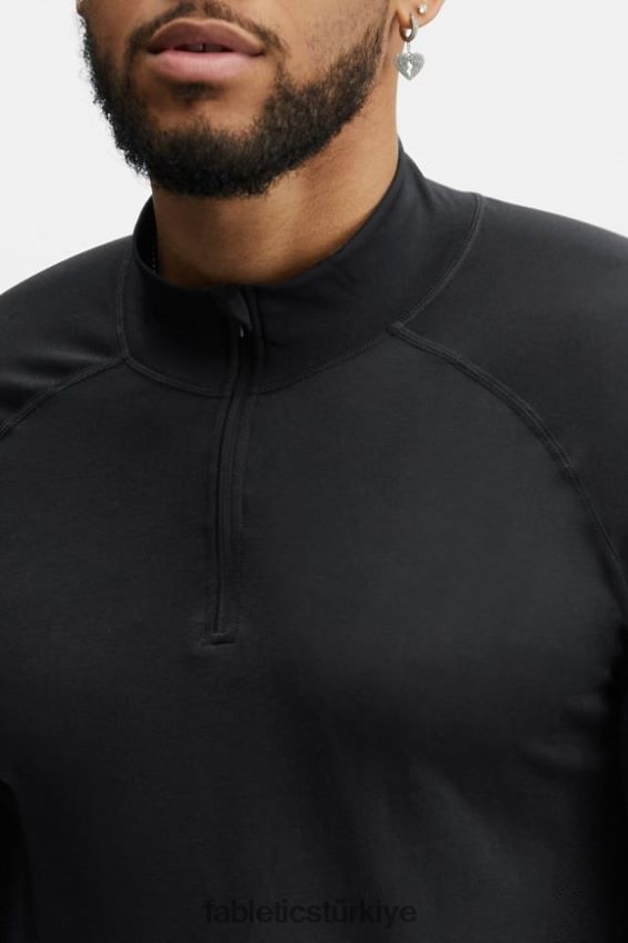 tr Fabletics erkekler eğitim günü 1/4 zip siyah 40R06B3595