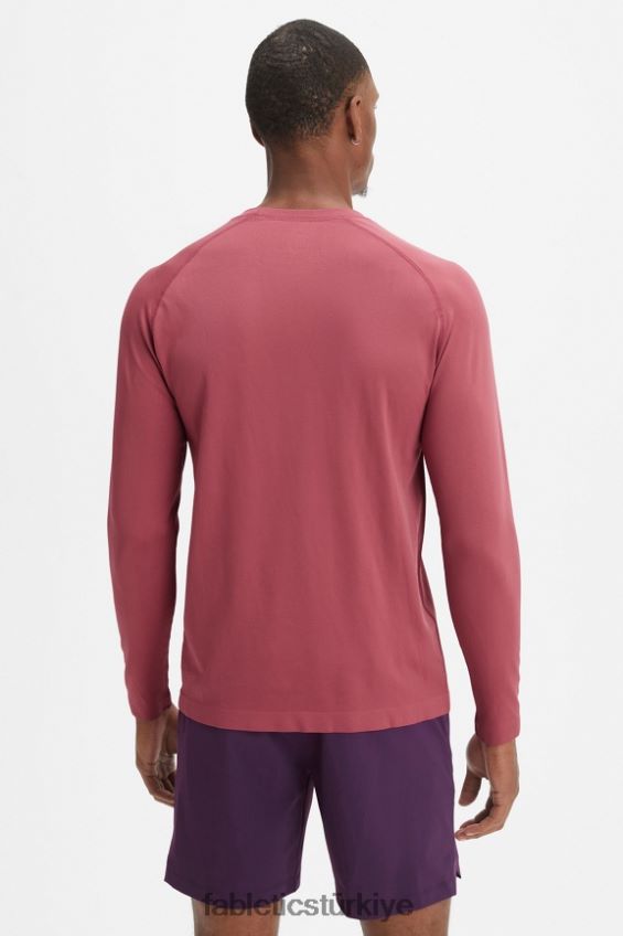 tr Fabletics erkekler eğitim günü uzun kollu tişört ahşap gül 40R06B3564