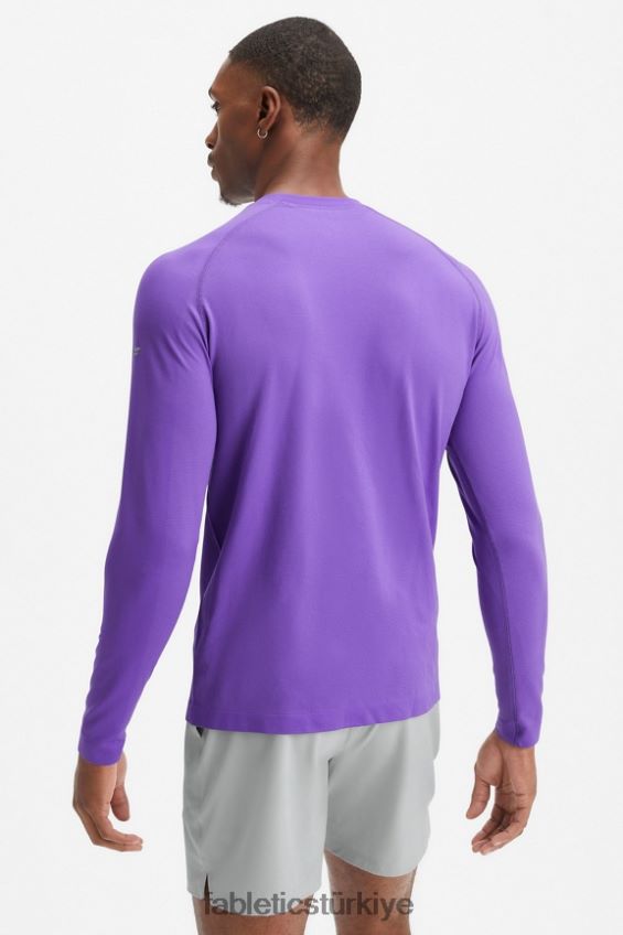 tr Fabletics erkekler eğitim günü uzun kollu tişört donyağı mor 40R06B3566