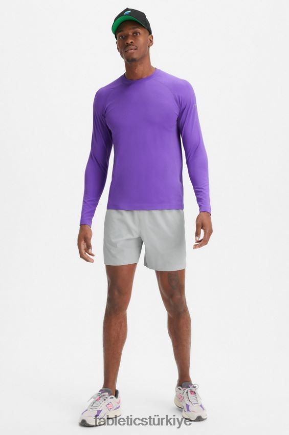 tr Fabletics erkekler eğitim günü uzun kollu tişört donyağı mor 40R06B3566