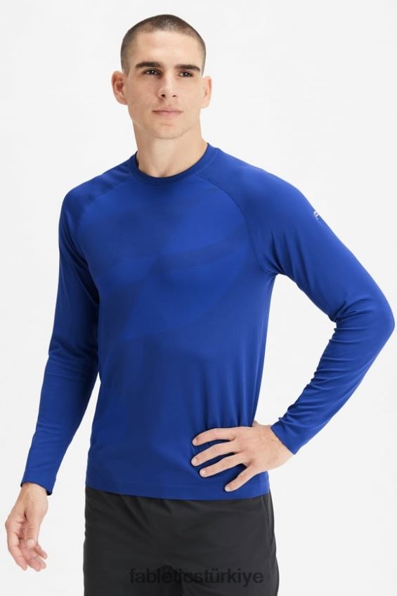 tr Fabletics erkekler eğitim günü uzun kollu tişört fransız mavi soyut f 40R06B3565