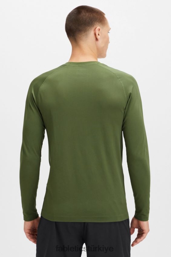 tr Fabletics erkekler eğitim günü uzun kollu tişört koyu yosun 40R06B3570