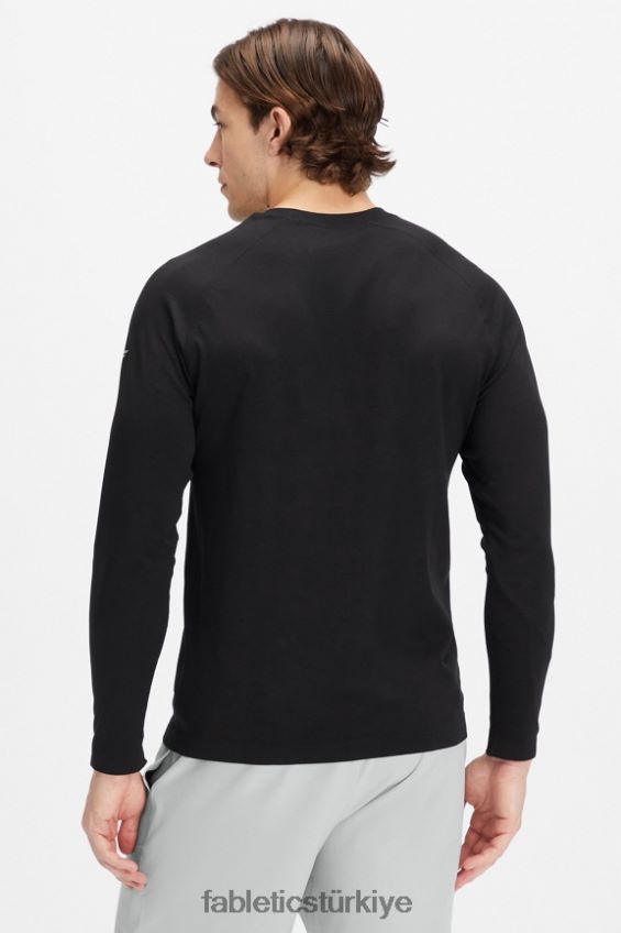 tr Fabletics erkekler eğitim günü uzun kollu tişört siyah soyut f 40R06B3573