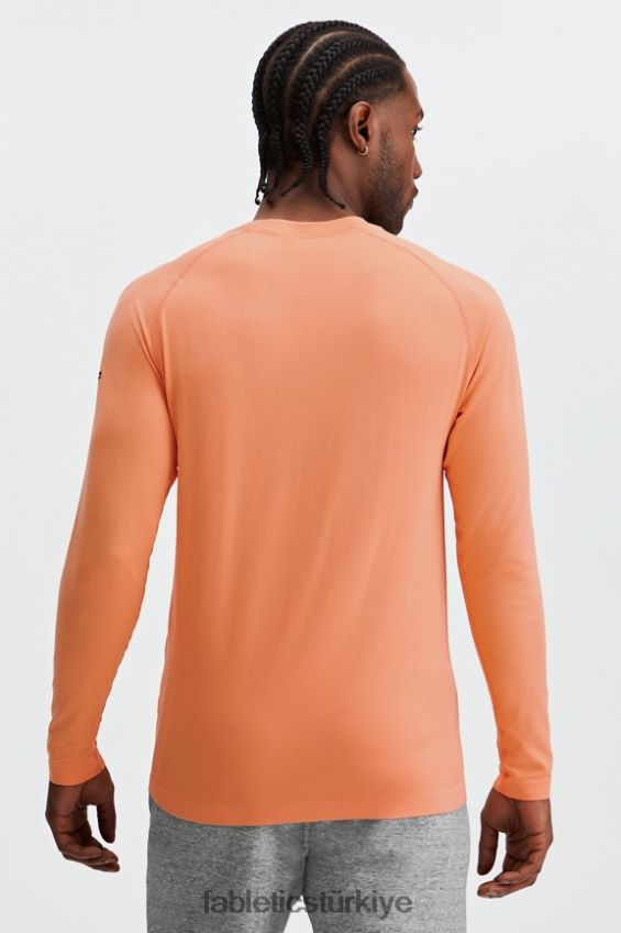 tr Fabletics erkekler eğitim günü uzun kollu tişört taze kayısı 40R06B3572