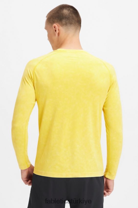 tr Fabletics erkekler eğitim günü uzun kollu tişört yıkanmış çöl altını 40R06B3574