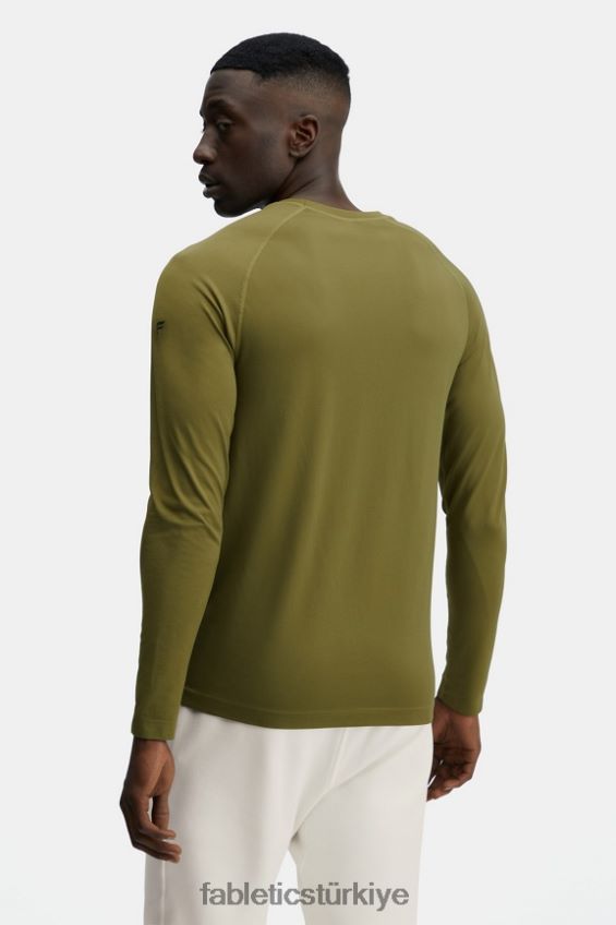 tr Fabletics erkekler eğitim günü uzun kollu tişört yosun 40R06B3571