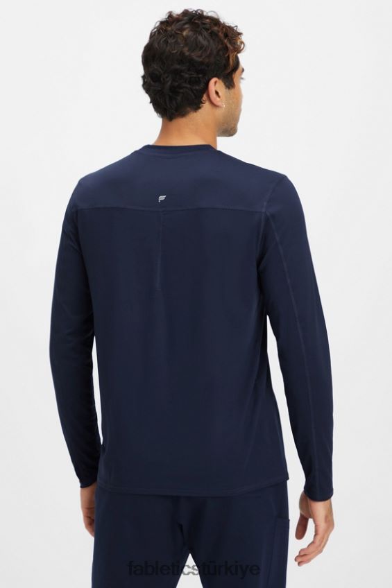 tr Fabletics erkekler günlük uzun kollu iç çamaşır Donanma 40R06B3588