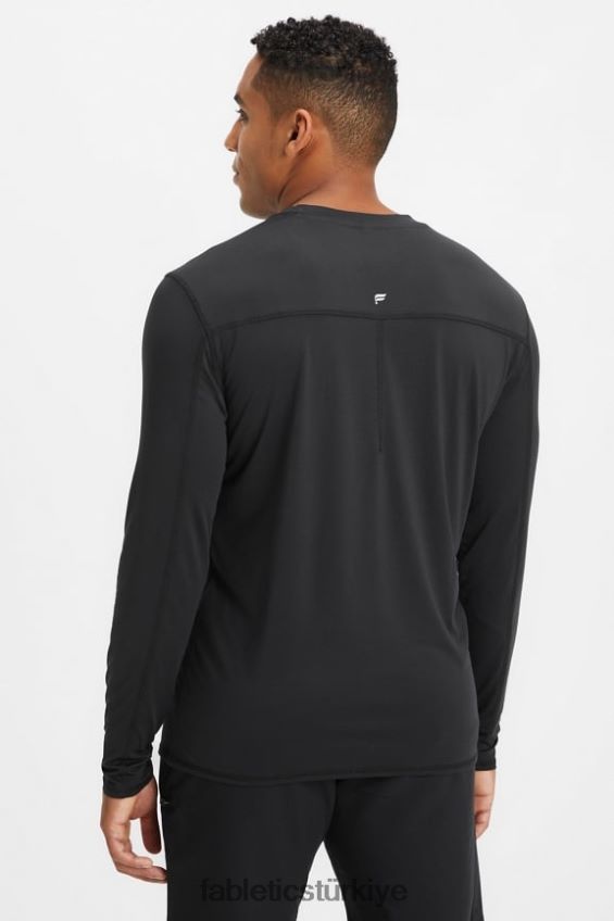 tr Fabletics erkekler günlük uzun kollu iç çamaşır siyah 40R06B3587
