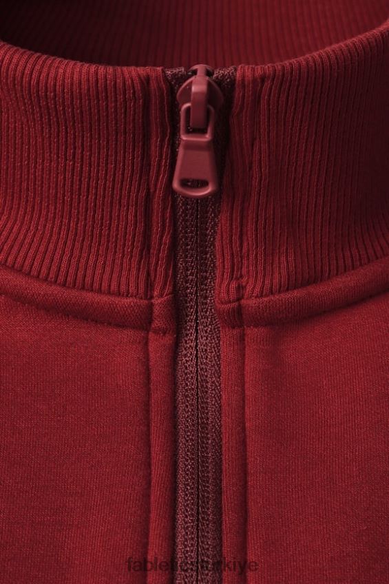 tr Fabletics erkekler go-to 1/4 zip 186 adrenalin kırmızısı 40R06B3603