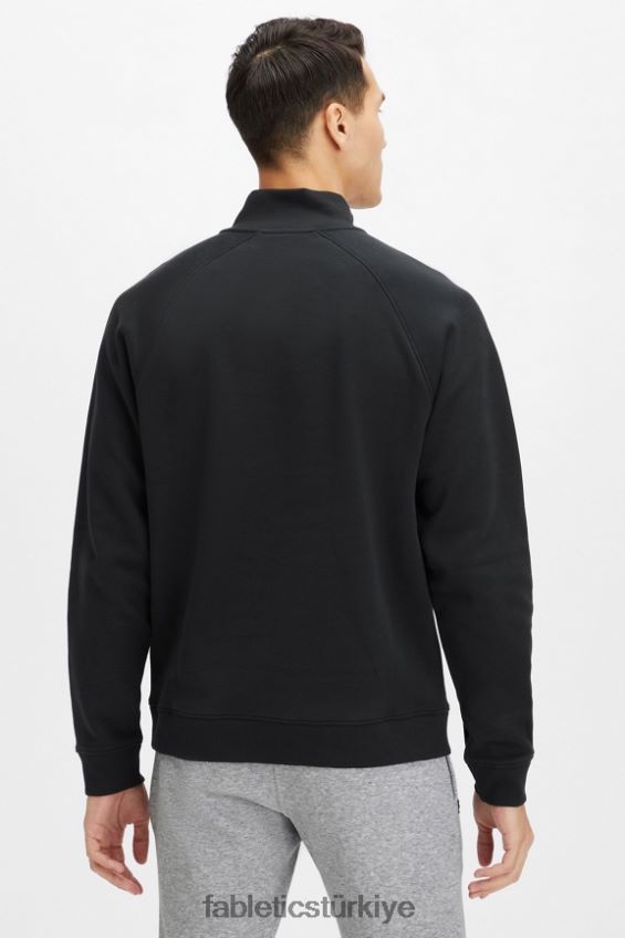 tr Fabletics erkekler go-to 1/4 zip 187 siyah 40R06B3607