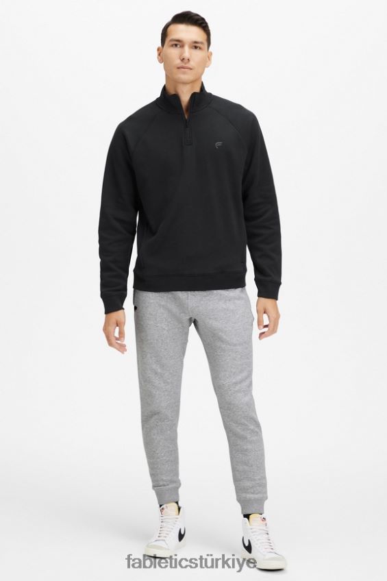 tr Fabletics erkekler go-to 1/4 zip 187 siyah 40R06B3607