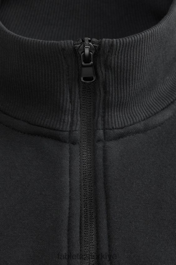 tr Fabletics erkekler go-to 1/4 zip 187 siyah 40R06B3607