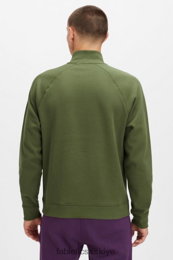 tr Fabletics erkekler go-to 1/4 zip 188 koyu yosun 40R06B3610