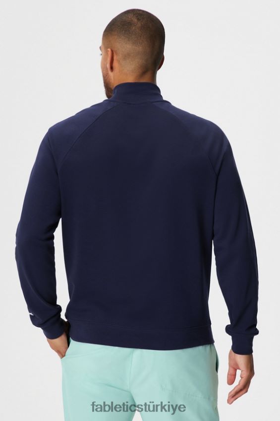 tr Fabletics erkekler hafif go-to 1/4 fermuar derin donanma 40R06B3575