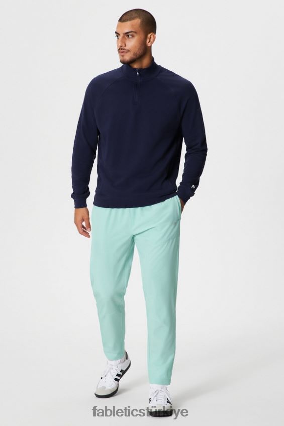 tr Fabletics erkekler hafif go-to 1/4 fermuar derin donanma 40R06B3575