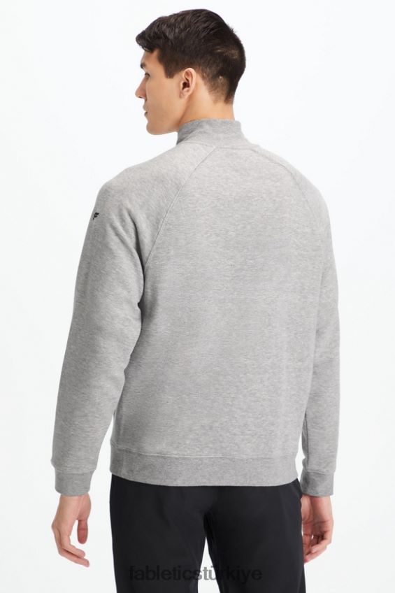 tr Fabletics erkekler hafif go-to 1/4 fermuar orta gri htr 40R06B3578