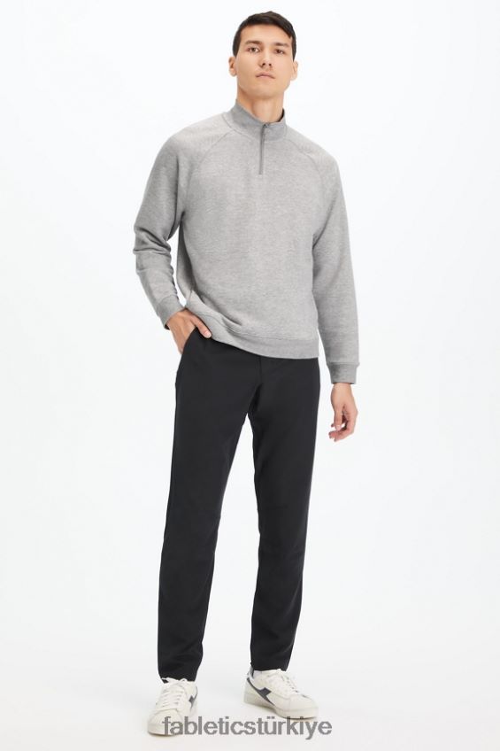 tr Fabletics erkekler hafif go-to 1/4 fermuar orta gri htr 40R06B3578