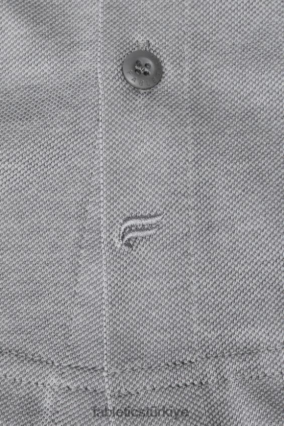 tr Fabletics erkekler çizgi uzun kollu düğme yukarı klasik gri melanj 40R06B3584