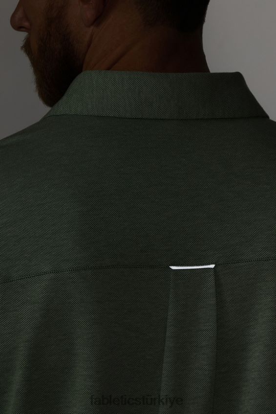 tr Fabletics erkekler çizgi uzun kollu düğme yukarı neo zeytin funda 40R06B3583