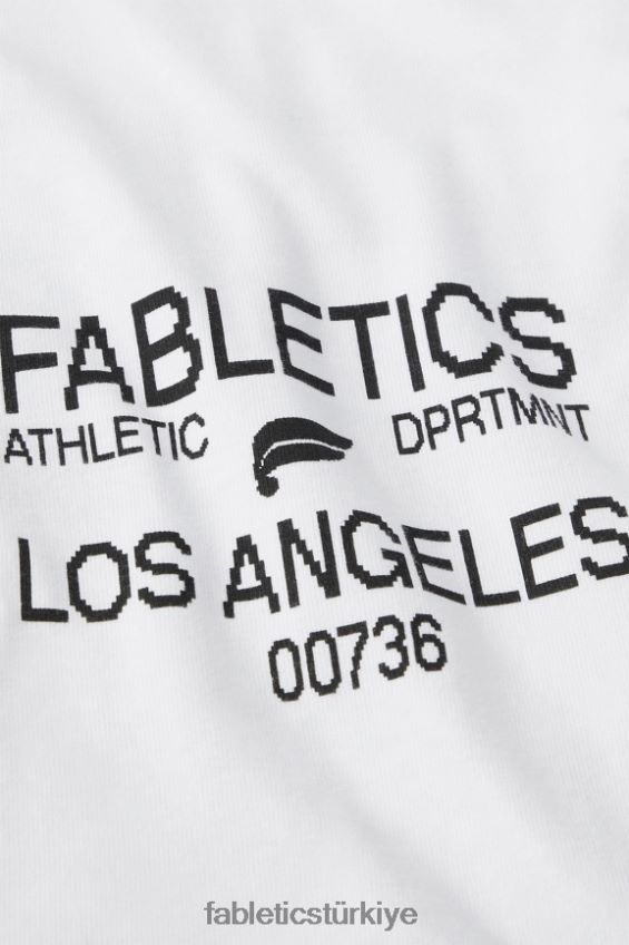 tr Fabletics erkekler r&r ls tişörtü beyaz borç tee 40R06B3602