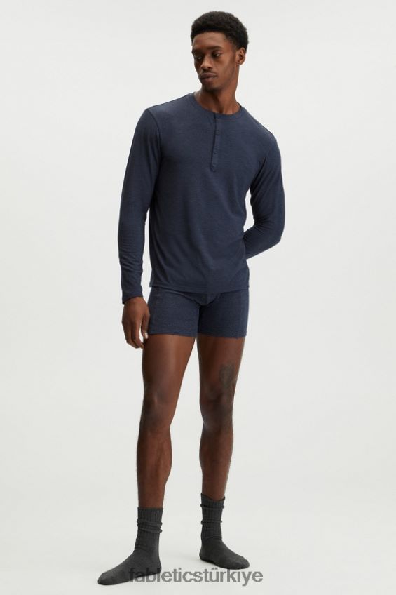 tr Fabletics erkekler restore edilmiş henley klasik donanma 40R06B3628