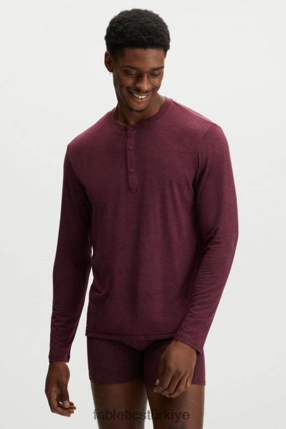 tr Fabletics erkekler restore edilmiş henley merlot 40R06B3629