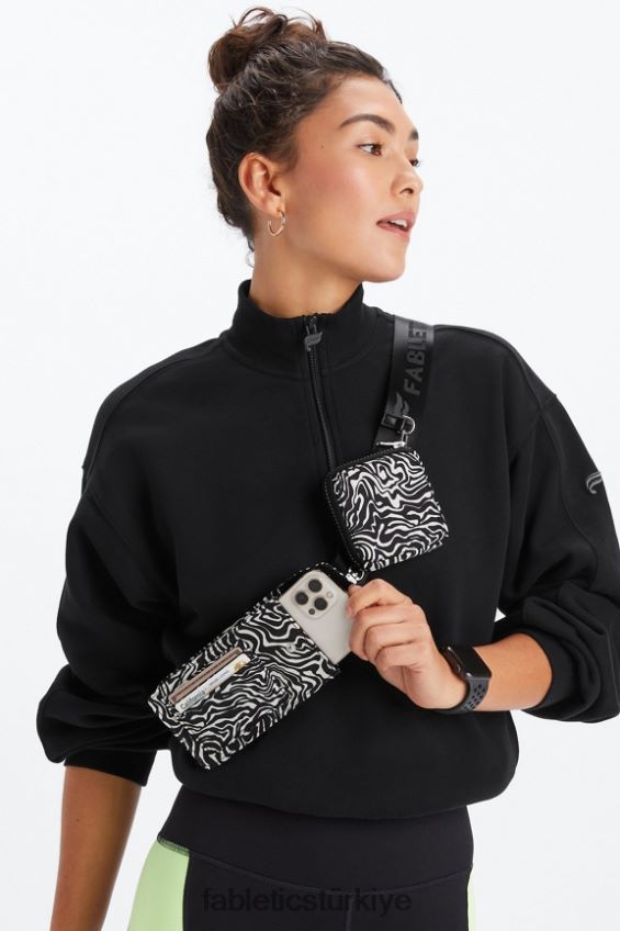 tr Fabletics kadınlar modüler çapraz askı mini mermer zebra 40R06B2923