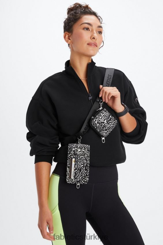 tr Fabletics kadınlar modüler çapraz askı mini mermer zebra 40R06B2923