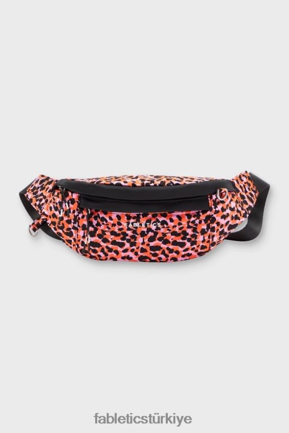 tr Fabletics kadınlar modüler bel çantası flaş turuncu safari noktaları/siyah 40R06B2918