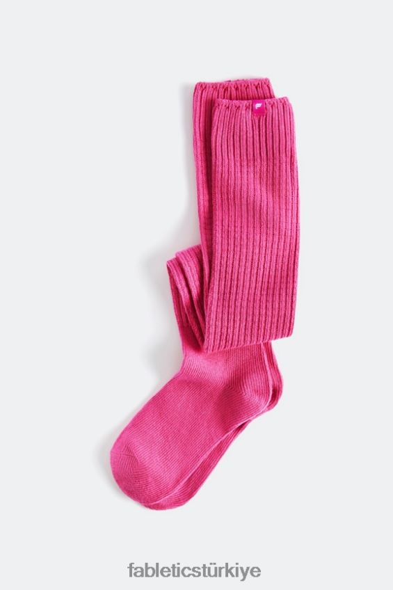 tr Fabletics kadınlar Uyluk yüksek kablolu örgü çorap fuşya 40R06B2988