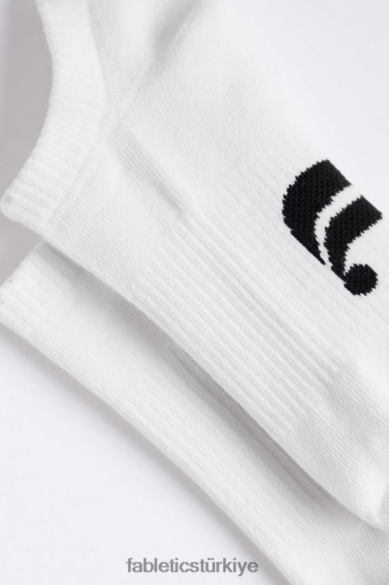 tr Fabletics kadınlar günlük ayak bileği çorabı klasik beyaz 40R06B2975