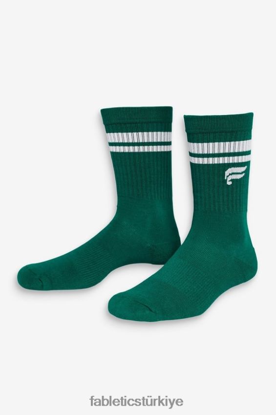 tr Fabletics kadınlar günlük mürettebat çorabı fairway yeşil/beyaz şerit 40R06B2971