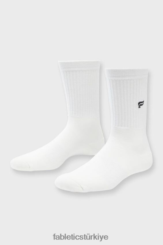 tr Fabletics kadınlar günlük mürettebat çorabı klasik beyaz 40R06B2967