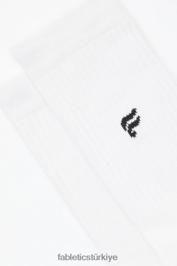 tr Fabletics kadınlar günlük mürettebat çorabı klasik beyaz 40R06B2967