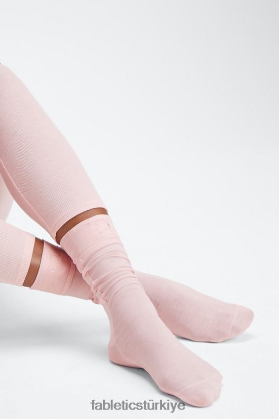 tr Fabletics kadınlar geri örgü çorap 9\'\' pembe toz funda 40R06B2989