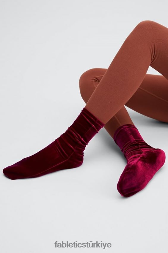 tr Fabletics kadınlar kadife çorap kiraz patlaması 40R06B3003