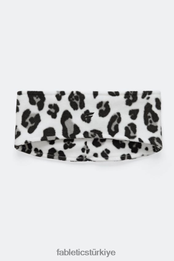 tr Fabletics kadınlar polar kulak ısıtıcısı büyük kar leoparı 40R06B3030